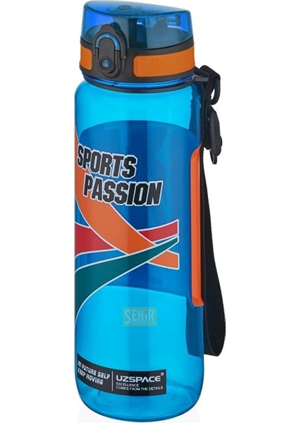 500ML Sports Passion Kayma Yapmayan Tutma Bölmeli Tritan Su Matarası