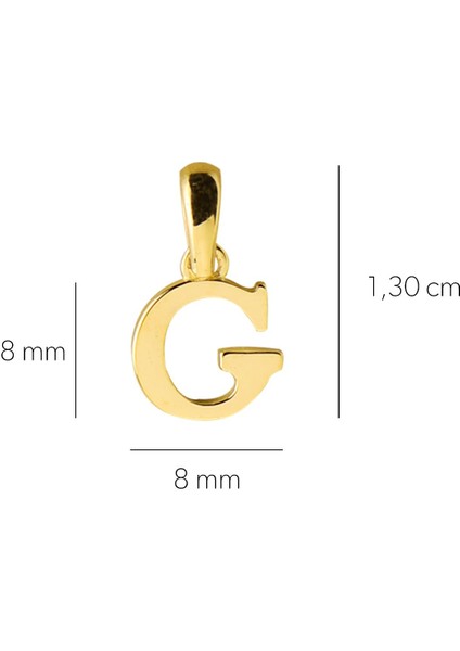 14 Ayar Altın G Harfi Kolye Ucu 0,39 gr fiyatları