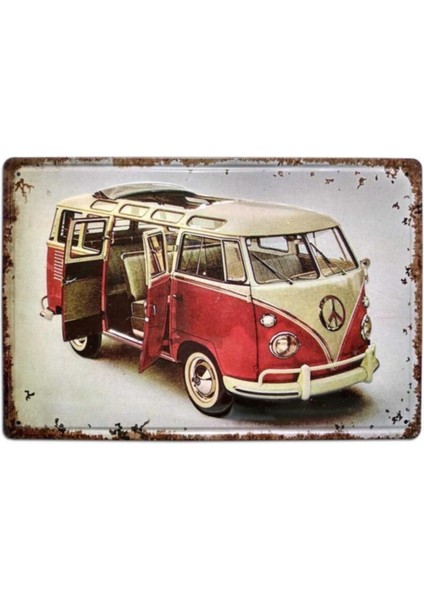 Volkswagen Minibüs Tema 20X30 cm Metal Plaka Metal Tablo fiyatları