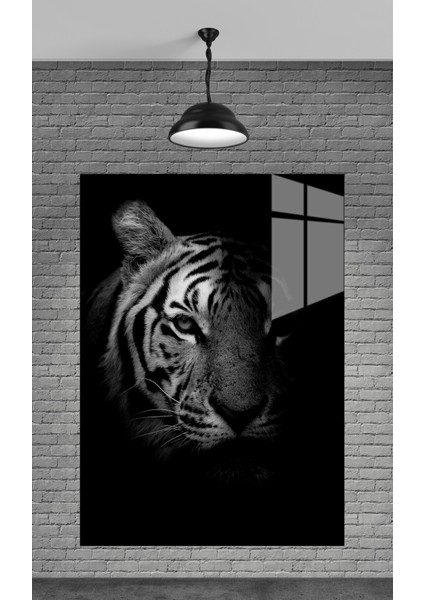 Siyah Kaplan Temperli Cam Üzerine Sevgilinize Yılbaşı Hediye