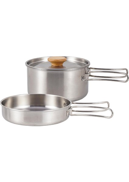 Kamp Piknik Anti Pas Paslanmaz Çelik Tencere Seti Isı (Yurt Dışından)