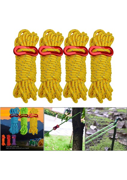 4x Itıcı Guyline Çadır Tente Gazebo Yelkenli Iı (Yurt Dışından)