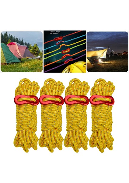 4x Itıcı Guyline Çadır Tente Gazebo Yelkenli Iı (Yurt Dışından)