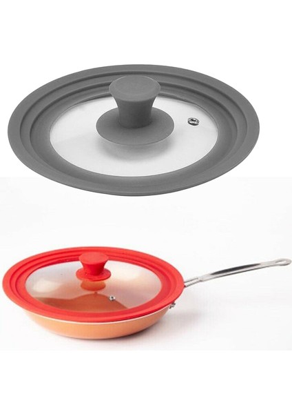 Tencere Ğı Için Cam Ğı, Isıya Dayanıklı Jantlı Tencere GRAY_30CM (Yurt Dışından) fırsatları