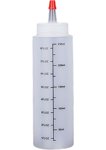 Gereçleri Için Kırmızı Kapaklı Çok Amaçlı Salata Şişesi 250ML (Yurt Dışından)