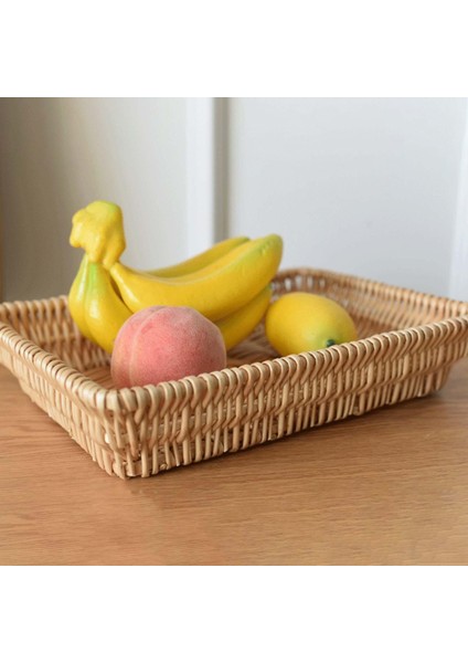 Rattan Sepetleri Mutfak Üstü Için Snack 40X30X8CM (Yurt Dışından)