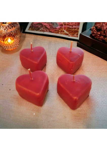 Yüzen Kalp Mum Set - Yüzen Küçük Silindir Mum Set