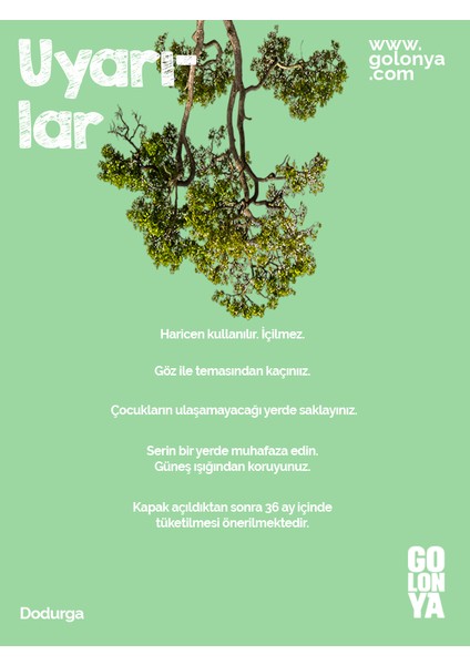 Dodurga Kokulu Premium Kolonya - 250 ml Cam Şişe indirimleri