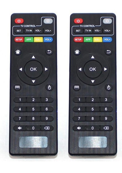 M8S V88/T95X/T9 Android 4.4 Akıllı Tv Kutusu Için 2x Yüksek Kaliteli Siyah Plastik Uzaktan Kumanda (Yurt Dışından)