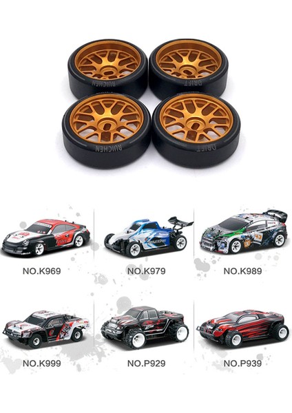8 Adet Metal Jant Sert Plastik Drift Lastik Lastikleri 284131 K969 K989 P929 Mini-Z 1/28 Rc Araba Yükseltme Parçaları, 1 (Yurt Dışından)