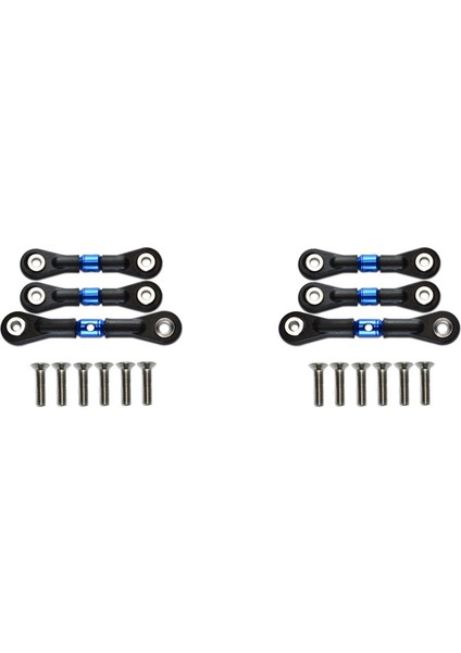 6 Adet Direksiyon Bağlantı Çubuğu Servo Çubuk Tt-02 TT-02T TT02 TT02T 1/10 Rc Araba Yükseltme Parçaları Aksesuarları, Mavi (Yurt Dışından)