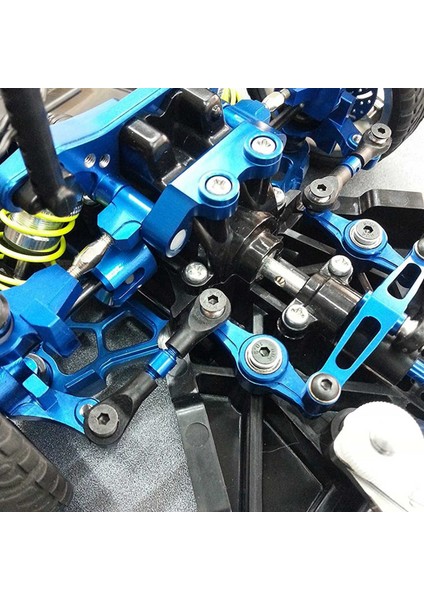 6 Adet Direksiyon Bağlantı Çubuğu Servo Çubuk Tt-02 TT-02T TT02 TT02T 1/10 Rc Araba Yükseltme Parçaları Aksesuarları, Mavi (Yurt Dışından)