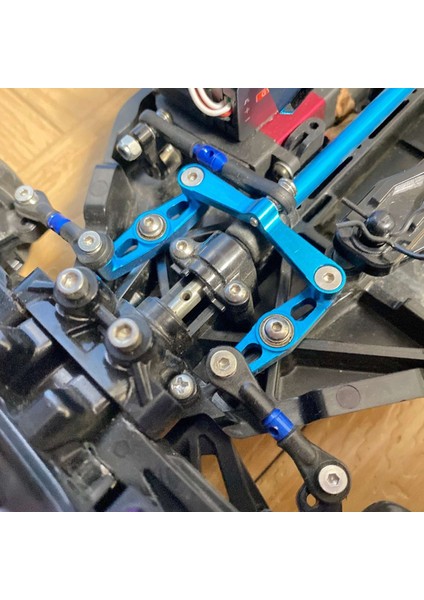 6 Adet Direksiyon Bağlantı Çubuğu Servo Çubuk Tt-02 TT-02T TT02 TT02T 1/10 Rc Araba Yükseltme Parçaları Aksesuarları, Mavi (Yurt Dışından)