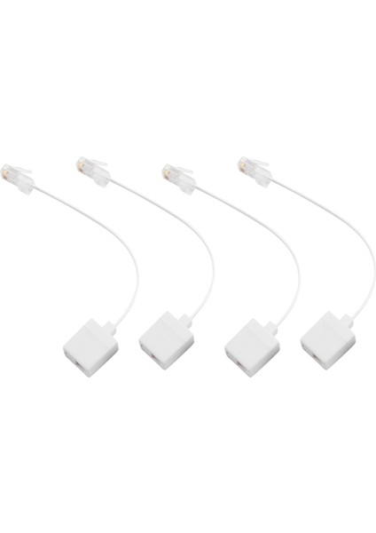 4 Soket 8P4C / RJ45 Erkek RJ11 6P4C - Dişi M / F Adaptör Telefon Ethernet (Yurt Dışından)