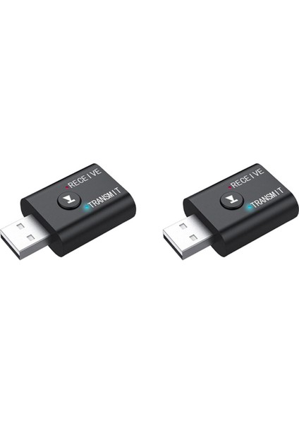 2x 2'si 1 Arada USB Bluetooth Kablosuz Av Alıcısı-Vericisi Alıcı Adaptörü Hifi Kablosuz Ses Adaptörü, 3,5 mm Aux Kablosu ile (Yurt Dışından)