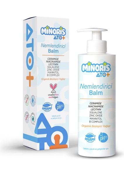 Ato+ Nemlendirici Balm 400ML Vegan Sertifikalı Organik Içerikli