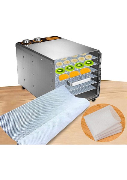 30 Adet Yapışmaz Silikon Kurutucu Levhalar, 14X14 Inç Ekmek Silikon Elek Örgü Mat Meyve Kurutma Makinesi (Yurt Dışından)