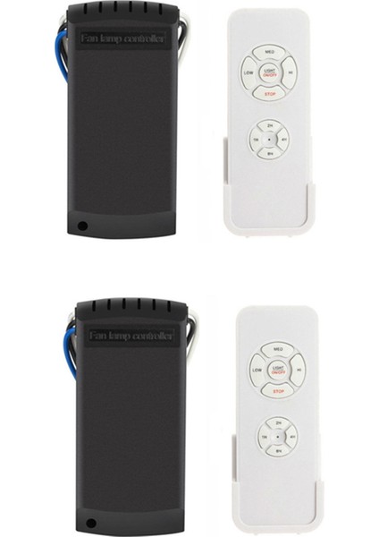 2x Evrensel Tavan Vantilatörü ve Işık Uzaktan Kumanda Kiti Zamanlama Kablosuz Anahtarları (Yurt Dışından)