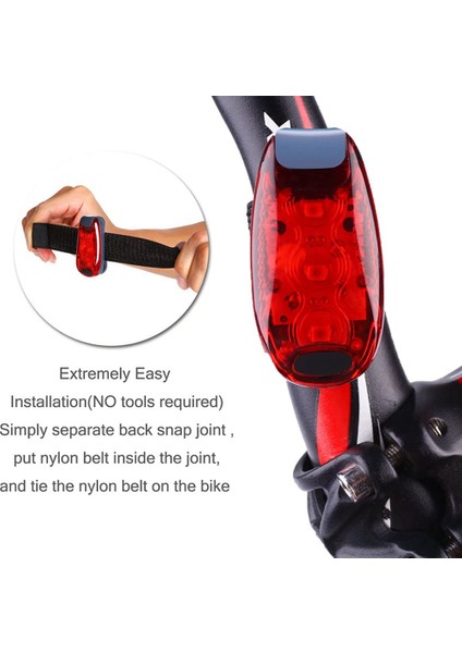 Adet Emniyet Işığı Su Geçirmez Kırmızı Yanıp Sönen Bisiklet Arka Işık, Koşu, Yürüyüş, Bisiklete Binme, Kask Vb. Için Uygundur (Yurt Dışından) fırsatları