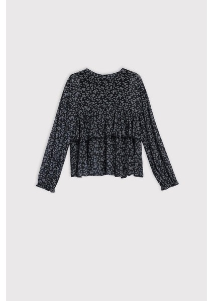 Çiçekli Frfırlı Tül Uzun Kol Üst fırsatları