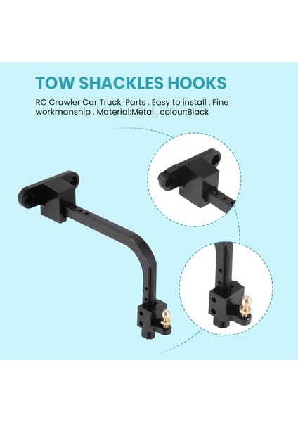 Siyah Metal Ayarlanabilir Çekme Römork Kanca Hitch D90 1/10 Rc Paletli Araba Kamyon Yükseltme Parçaları (Yurt Dışından) fırsatları