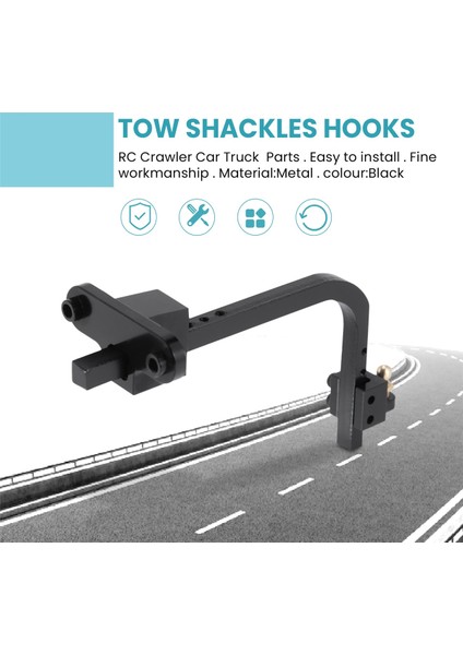Siyah Metal Ayarlanabilir Çekme Römork Kanca Hitch D90 1/10 Rc Paletli Araba Kamyon Yükseltme Parçaları (Yurt Dışından) indirimleri