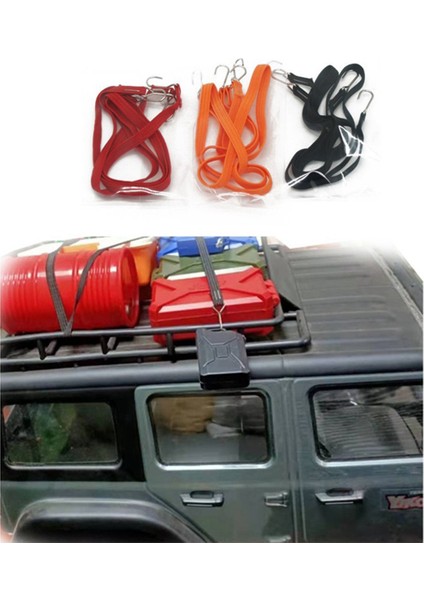 4 Adet Elastik Çatı Bagaj Rafı Halat Süslemeleri Askı 1/10 Rc Paletli Araba Eksenel SCX10 Trx4 D90 CC01,1 (Yurt Dışından)