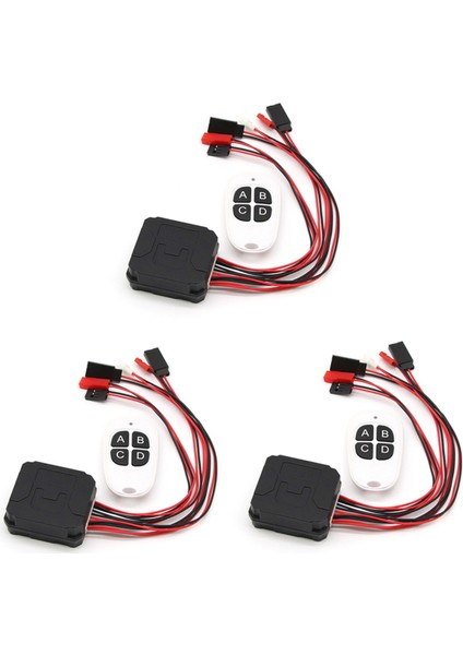 3x 4 Yollu Ch4 Vinç Kontrolü Kablosuz Uzaktan Kumanda Alıcısı 1/10 Rc Paletli Eksenel SCX10 90046 Redcat (Yurt Dışından)