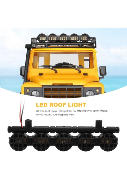 2x Rc Araba Tavan Lambası LED Işık Çubuğu Mn D90 D99S MN98 MN99S Mn-90 1/12 Rc Araba Yükseltme Parçaları (Yurt Dışından)
