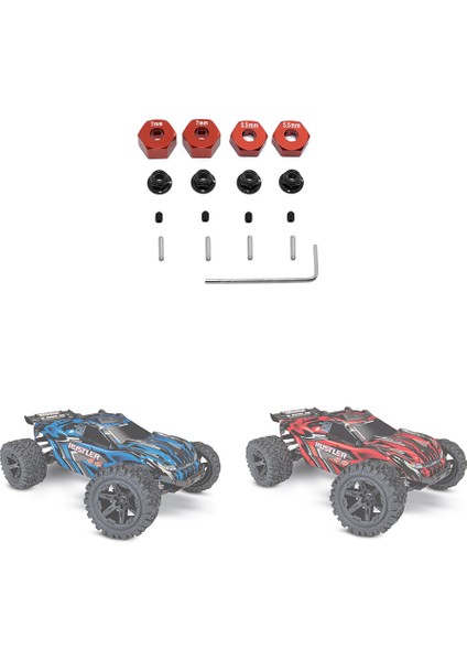 Slash 2WD 1/10 Yükseltme Parçaları Için Metal Altıgen Tekerlek Pimleri ve Flanşlı Kilit Somunları Seti 1654 3654,1'I Değiştirin (Yurt Dışından)