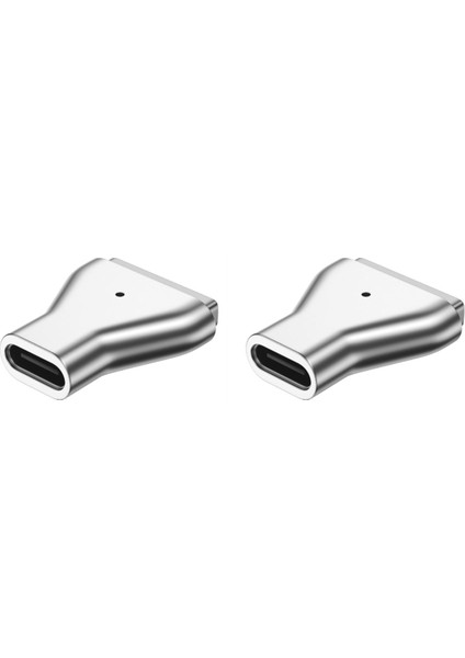 2x 100W Alaşımlı USB Tip C Manyetik Pd Adaptörü 2 Hava Pro LED Göstergesi Hızlı Şarj Fişi Dönüştürücü (Yurt Dışından)