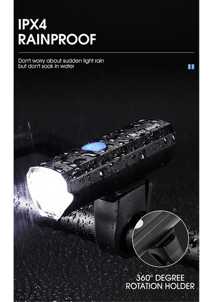 Batı Bisiklet USB Şarj Edilebilir Bisiklet Işık Seti Ön Işık 4 Mod Bisiklet Aksesuarları Bisiklet Yol Mtb Için (Yurt Dışından)