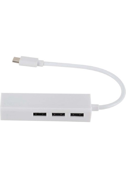 Tip Usb2.0 100GBE Ağ Kartı Hub Lan RJ45 Ethernet Ağ Adaptörü 3 Bağlantı Noktalı USB 2.0 (Yurt Dışından)