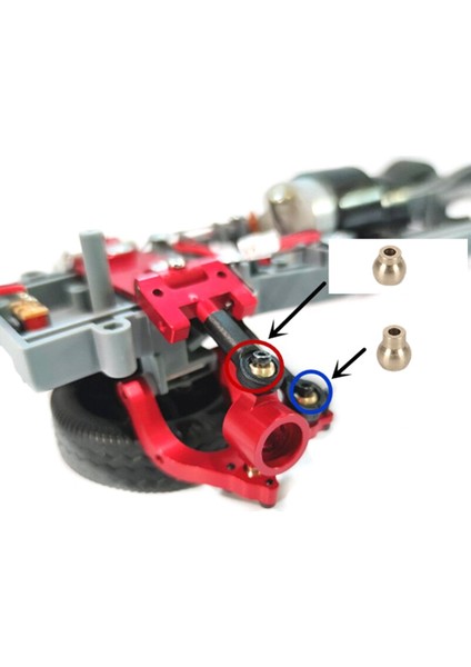D12 Cnc Metal Üst ve Alt Salıncak Kolu Direksiyon Kupası Knuckle Aksesuarları Seti D12 1/10 Rc Araba Yükseltme Parçaları, Gümüş (Yurt Dışından)