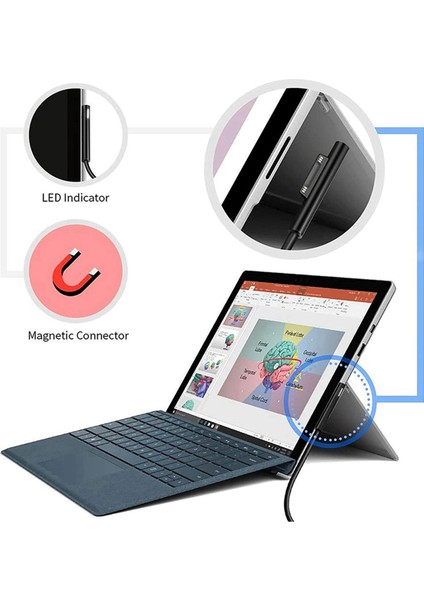 Surface Pro7 Go2 Pro6 5/4/3 Laptop1/2/3 ve Surface Book Için Uyumlu Usb-C Şarj Kablosuna 10X Yüzey Bağlantısı (Yurt Dışından)