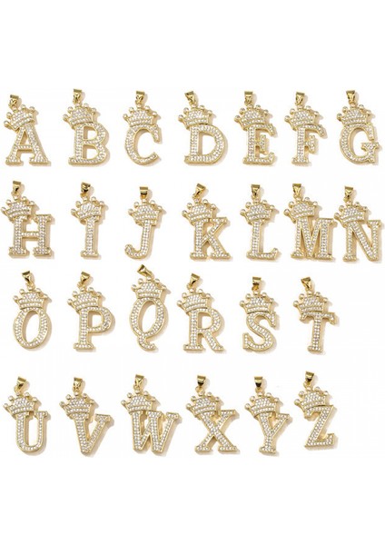 Bayan Takı Kolyeler - Ingiliz Kadın I Harfleri Taç Kolye Kolye Paslanmaz Çelik Zincir Zirkon (Yurt Dışından) fiyatları