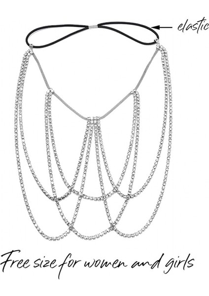 Avekı Boho Kristal Bacak Zincirleri Taklidi Vücut Zinciri Rave Parti Uyluk Zinciri Vücut Takı Aksesuarları Kadınlar ve Kızlar Için, Stil B-Gümüş (Yurt Dışından) fiyatları