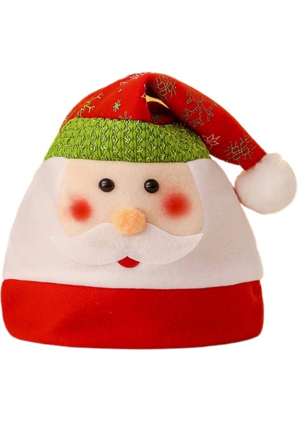4 Paket Noel Şapka Karikatür Şapka Noel Kostüm Partisi ve Tatil Etkinliği Için Lüks Peluş Şapka (Karikatür Yaşlı Adam Şapkası) (Yurt Dışından)