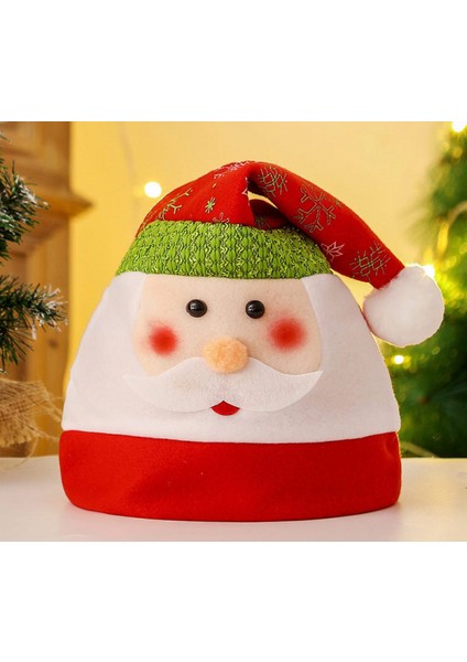 4 Paket Noel Şapka Karikatür Şapka Noel Kostüm Partisi ve Tatil Etkinliği Için Lüks Peluş Şapka (Karikatür Yaşlı Adam Şapkası) (Yurt Dışından)