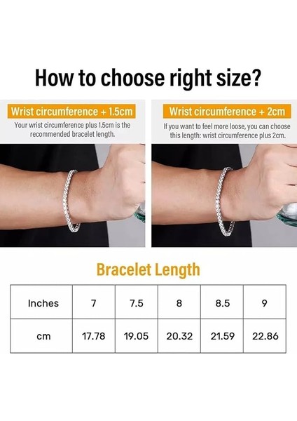 18K Beyaz Altın Kaplama 3.0mm Kübik Zirkonya Klasik Tenis Bilekliği 7 Inç (Yurt Dışından) fiyatları