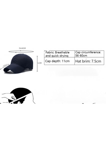 Unisex Düz Renk Beyzbol Şapkası Çabuk Kuruyan Nefes Alabilen Baba Şapkası (Yurt Dışından) fiyatları