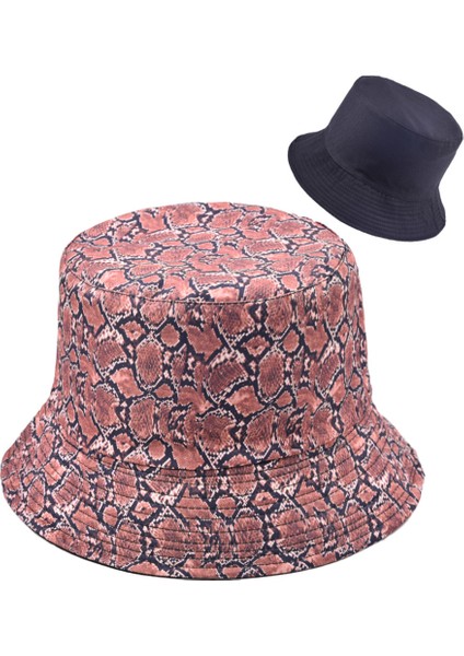 Leopar Desenli Kova Şapka Batik Açık Hava Gölge Çift Lavabo Şapka (Yurt Dışından)