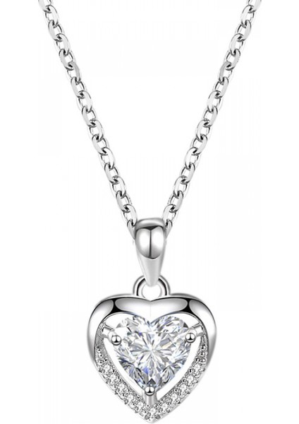 925 Ayar Gümüş Takı Zirkon Kolye Kolye 18", Kadınlara Hediyeler, Anneler Günü Hediyeleri, Kadınlara Doğum Günü Hediyeleri, Kadınlara Kolyeler (Yurt Dışından)