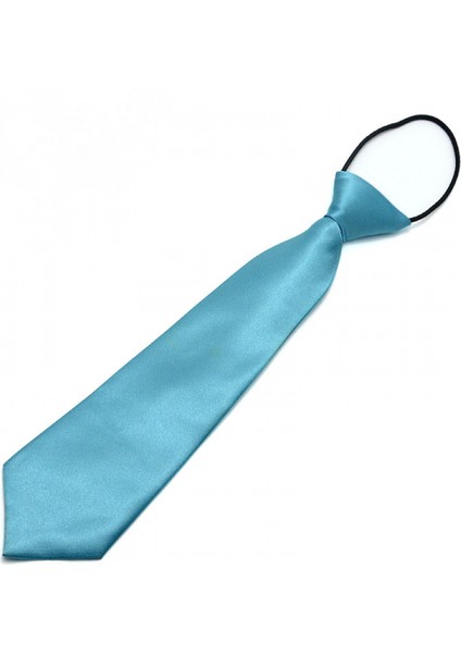 Çocuk Kravat Düz Renk, Çocuk Ayarlanabilir Fermuarlı Kravat, Çocuk Performans Kravat, Tembel Kravat,mavi (Yurt Dışından)