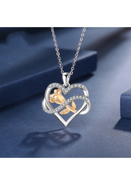 Romantik Sevgililer Yeni Yıl Hediyesi Mücevher Kolye, Kadınlar Için Kristal Kolye Kolye Takı Kadınlar Için Birthstone Kolye, Gül (Yurt Dışından) fiyatları