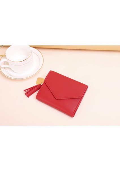 Women's Wallet Ladies Purse, Small Cash Walle, Tassels Pu Leather Multi-Slots Short Money Bag Clutch Holder Case For Girls With Rabbit-Shaped Metal Tassels Pendant Gift Bifold (Yurt Dışından) fiyatları
