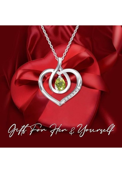 Yüksek Takı Birthstone Kolye Bayanlar Gümüş Gerçek Veya Oluşturulmuş Değerli Taşlar Sonsuza Kadar Aşk Kalp Kolye Kolye Sarı (Yurt Dışından)