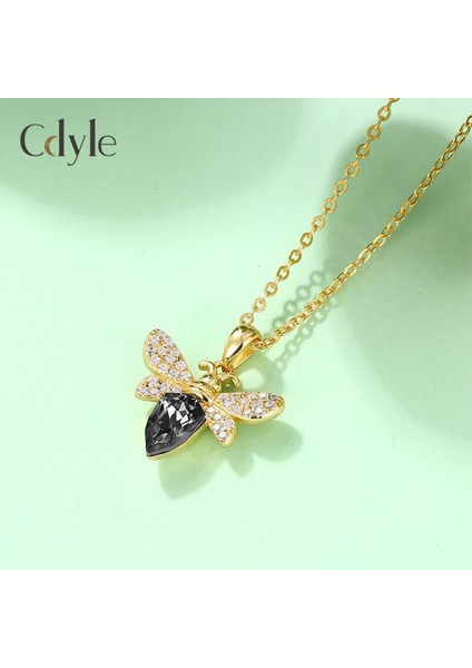 Romantik Sevgililer Yeni Yıl Hediyesi Mücevher Kolye, Kristal Kolye Kolye Takı Kadınlar Için Birthstone Kolye Kadınlar Için, Arı (Yurt Dışından)