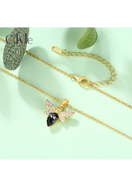 Romantik Sevgililer Yeni Yıl Hediyesi Mücevher Kolye, Kristal Kolye Kolye Takı Kadınlar Için Birthstone Kolye Kadınlar Için, Arı (Yurt Dışından)