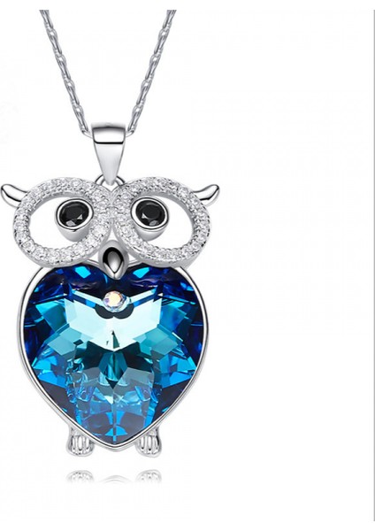 Romantik Sevgililer Yeni Yıl Hediyesi Mücevher Kolye, Kristal Kolye Kolye Takı Kadınlar Için Birthstone Kolye Kadınlar Için, Baykuş (Yurt Dışından)